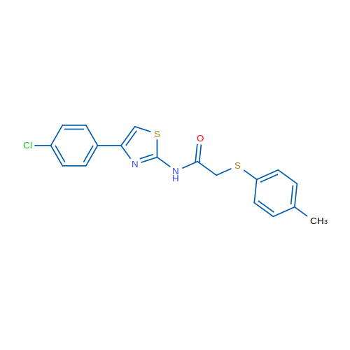 N-[4-(4-Chlorophenyl)-1,3-thiazol-2-yl]-2-[(4-methylphenyl)sulfanyl]acetamide 1g