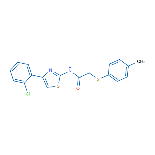 N-[4-(2-Chlorophenyl)-1,3-thiazol-2-yl]-2-[(4-methylphenyl)sulfanyl]acetamide 1g