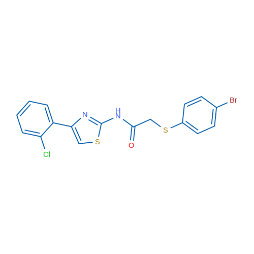 2-[(4-Bromophenyl)sulfanyl]-N-[4-(2-chlorophenyl)-1,3-thiazol-2-yl]acetamide 1g