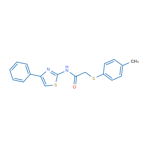 2-[(4-Methylphenyl)sulfanyl]-N-(4-phenyl-1,3-thiazol-2-yl)acetamide 1g