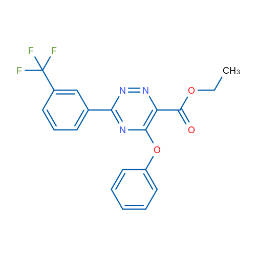 Ethyl 5-phenoxy-3-[3-(trifluoromethyl)phenyl]-1,2,4-triazine-6-carboxylate 1g