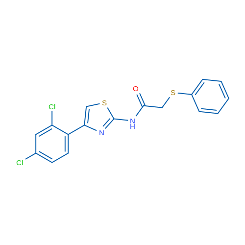 N-[4-(2,4-Dichlorophenyl)-1,3-thiazol-2-yl]-2-(phenylsulfanyl)acetamide 1g