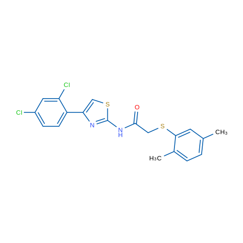N-[4-(2,4-Dichlorophenyl)-1,3-thiazol-2-yl]-2-[(2,5-dimethylphenyl)sulfanyl]acetamide 1g