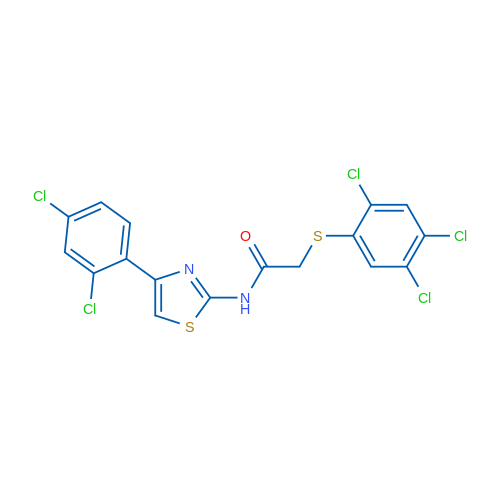 N-[4-(2,4-Dichlorophenyl)-1,3-thiazol-2-yl]-2-[(2,4,5-trichlorophenyl)sulfanyl]acetamide 1g