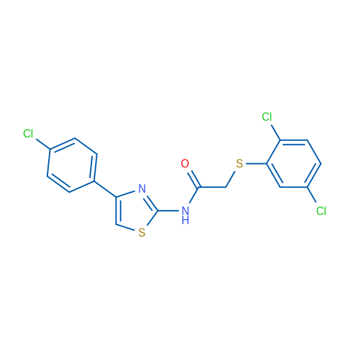 N-[4-(4-Chlorophenyl)-1,3-thiazol-2-yl]-2-[(2,5-dichlorophenyl)sulfanyl]acetamide 1g