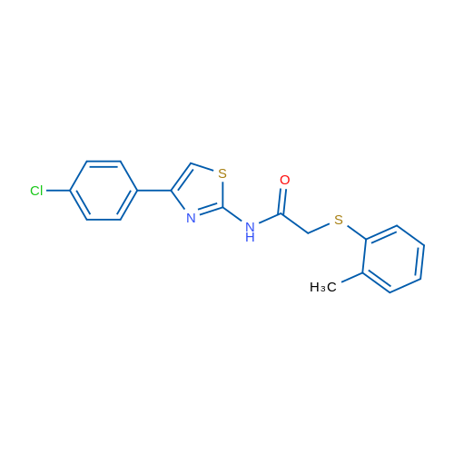 N-[4-(4-Chlorophenyl)-1,3-thiazol-2-yl]-2-[(2-methylphenyl)sulfanyl]acetamide 1g
