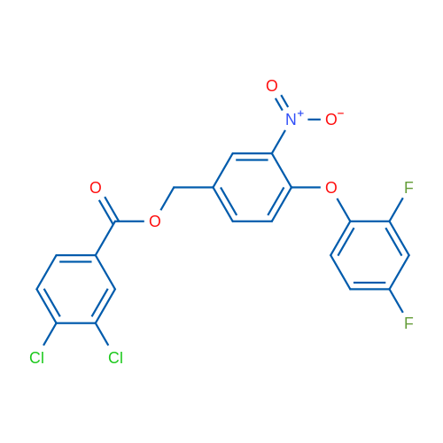 [4-(2,4-Difluorophenoxy)-3-nitrophenyl]methyl 3,4-dichlorobenzoate 1g