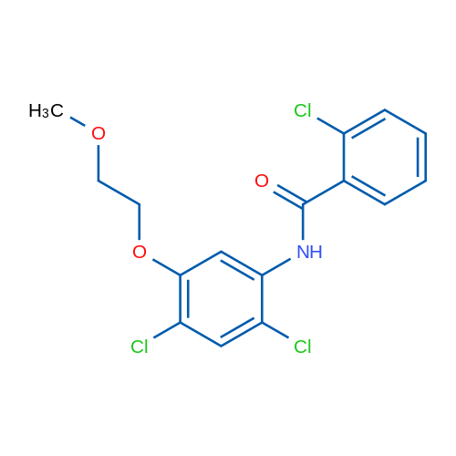 2-Chloro-N-[2,4-dichloro-5-(2-methoxyethoxy)phenyl]benzamide 1g