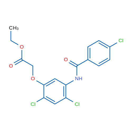 Ethyl 2-[2,4-dichloro-5-(4-chlorobenzamido)phenoxy]acetate 1g