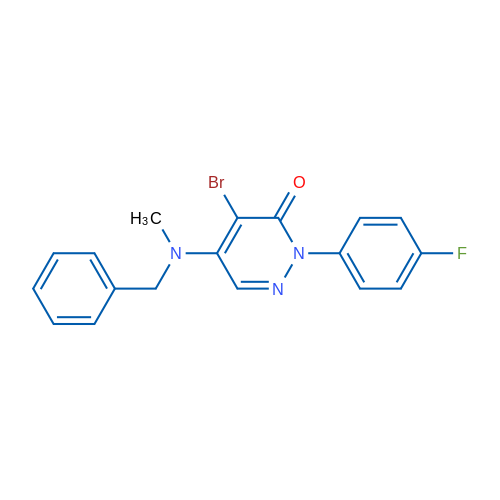5-[Benzyl(methyl)amino]-4-bromo-2-(4-fluorophenyl)-2,3-dihydropyridazin-3-one 1g