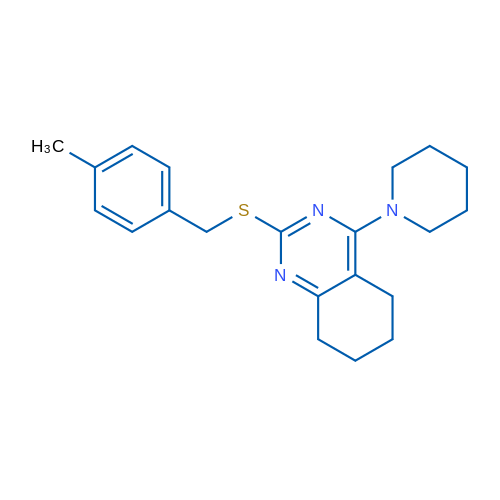 2-{[(4-methylphenyl)methyl]sulfanyl}-4-(piperidin-1-yl)-5,6,7,8-tetrahydroquinazoline 1g