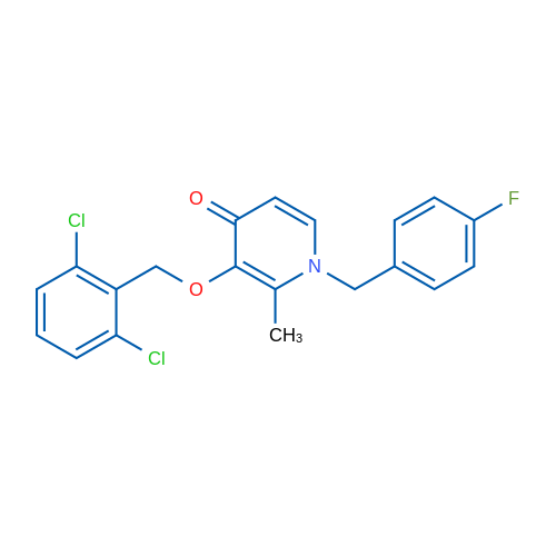 3-[(2,6-Dichlorophenyl)methoxy]-1-[(4-fluorophenyl)methyl]-2-methyl-1,4-dihydropyridin-4-one 1g