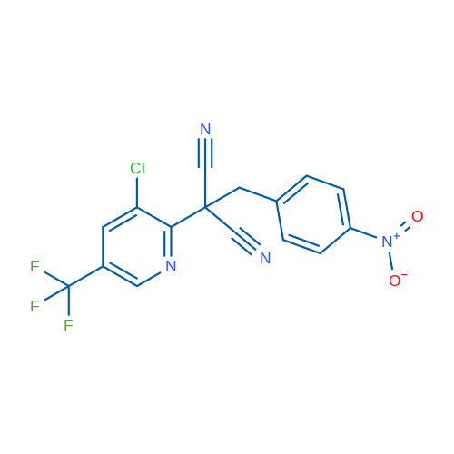 2-[3-Chloro-5-(trifluoromethyl)pyridin-2-yl]-2-[(4-nitrophenyl)methyl]propanedinitrile 1g