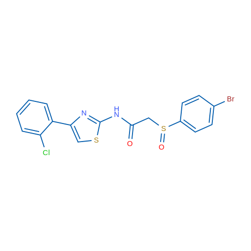 2-(4-Bromobenzenesulfinyl)-N-[4-(2-chlorophenyl)-1,3-thiazol-2-yl]acetamide 1g