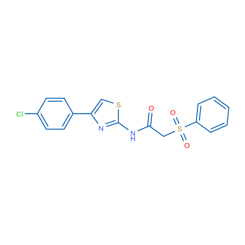 2-(Benzenesulfonyl)-N-[4-(4-chlorophenyl)-1,3-thiazol-2-yl]acetamide 1g