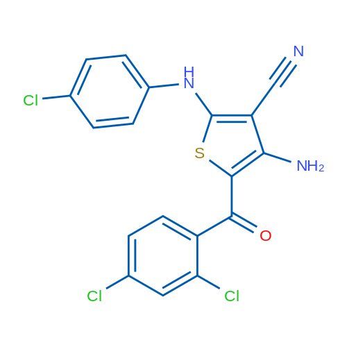 4-Amino-2-[(4-chlorophenyl)amino]-5-(2,4-dichlorobenzoyl)thiophene-3-carbonitrile 1g