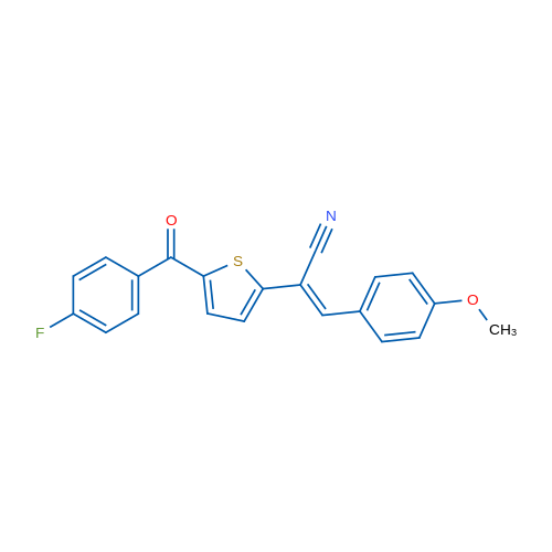 (2E)-2-[5-(4-Fluorobenzoyl)thiophen-2-yl]-3-(4-methoxyphenyl)prop-2-enenitrile 1g