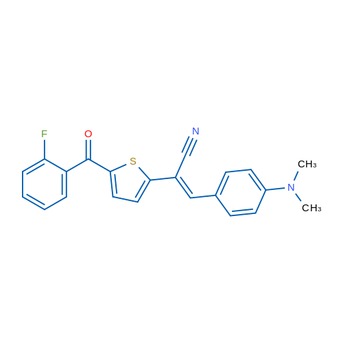 (2E)-3-[4-(Dimethylamino)phenyl]-2-[5-(2-fluorobenzoyl)thiophen-2-yl]prop-2-enenitrile 1g
