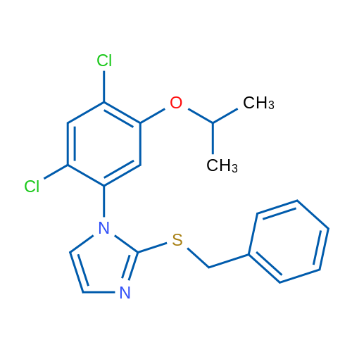 2-(Benzylsulfanyl)-1-[2,4-dichloro-5-(propan-2-yloxy)phenyl]-1H-imidazole 1g