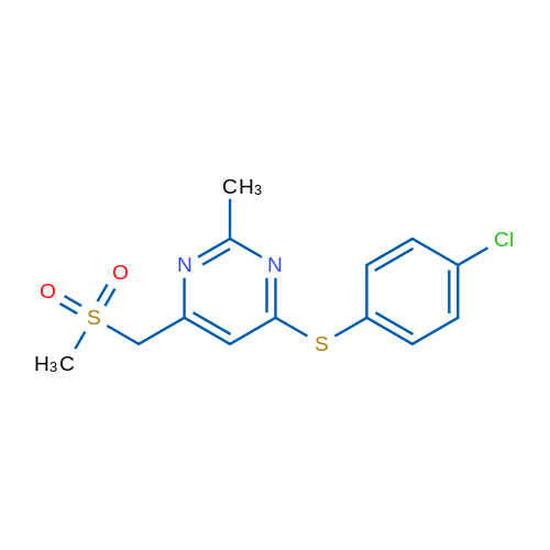 4-[(4-Chlorophenyl)sulfanyl]-6-(methanesulfonylmethyl)-2-methylpyrimidine 1g