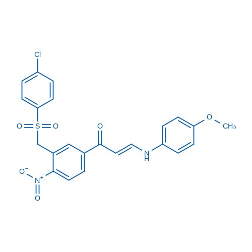 (2E)-1-{3-[(4-chlorobenzenesulfonyl)methyl]-4-nitrophenyl}-3-[(4-methoxyphenyl)amino]prop-2-en-1-one 10mg