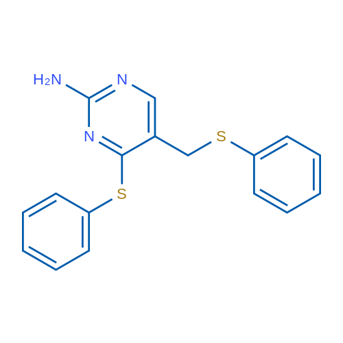 4-(Phenylsulfanyl)-5-[(phenylsulfanyl)methyl]pyrimidin-2-amine 1g