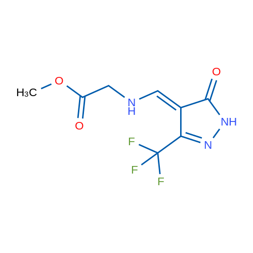 Methyl 2-({[5-oxo-3-(trifluoromethyl)-4,5-dihydro-1H-pyrazol-4-ylidene]methyl}amino)acetate 1g