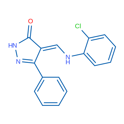 4-{[(2-chlorophenyl)amino]methylidene}-3-phenyl-4,5-dihydro-1H-pyrazol-5-one 1g