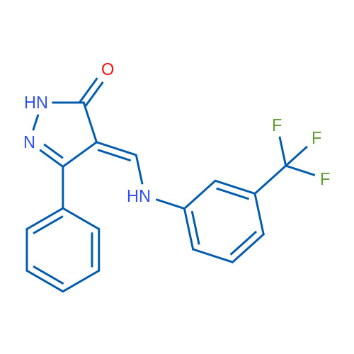 3-Phenyl-4-({[3-(trifluoromethyl)phenyl]amino}methylidene)-4,5-dihydro-1H-pyrazol-5-one 1g