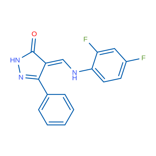 4-{[(2,4-difluorophenyl)amino]methylidene}-3-phenyl-4,5-dihydro-1H-pyrazol-5-one 1g
