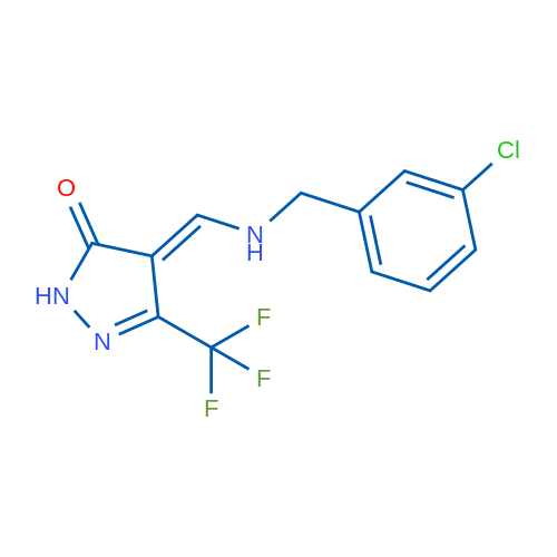 4-({[(3-chlorophenyl)methyl]amino}methylidene)-3-(trifluoromethyl)-4,5-dihydro-1H-pyrazol-5-one 1g
