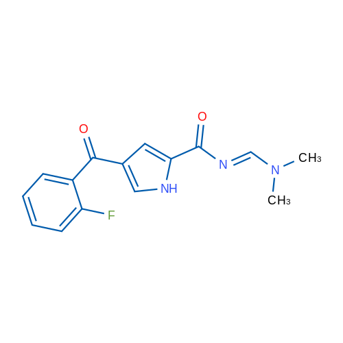 N-[(1E)-(Dimethylamino)methylidene]-4-(2-fluorobenzoyl)-1H-pyrrole-2-carboxamide 1g