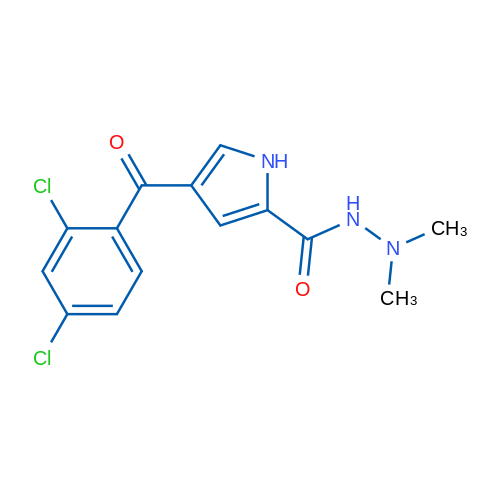 4-(2,4-Dichlorobenzoyl)-N',N'-dimethyl-1H-pyrrole-2-carbohydrazide 1g