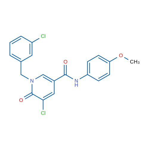 5-Chloro-1-[(3-chlorophenyl)methyl]-N-(4-methoxyphenyl)-6-oxo-1,6-dihydropyridine-3-carboxamide 1g