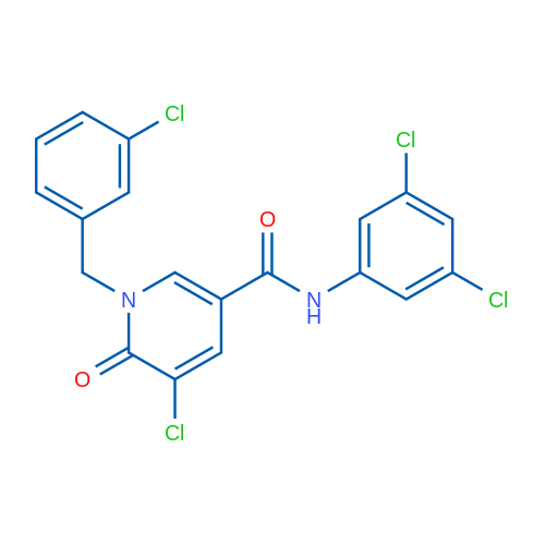 5-Chloro-1-[(3-chlorophenyl)methyl]-N-(3,5-dichlorophenyl)-6-oxo-1,6-dihydropyridine-3-carboxamide 1g