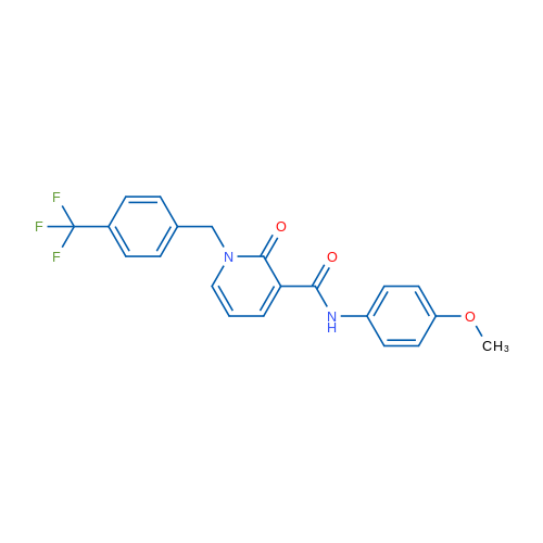 N-(4-Methoxyphenyl)-2-oxo-1-{[4-(trifluoromethyl)phenyl]methyl}-1,2-dihydropyridine-3-carboxamide 1g