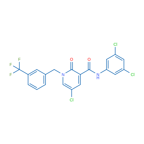 5-Chloro-N-(3,5-dichlorophenyl)-2-oxo-1-{[3-(trifluoromethyl)phenyl]methyl}-1,2-dihydropyridine-3-carboxamide 1g