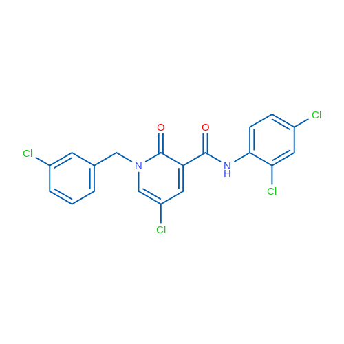 5-Chloro-1-[(3-chlorophenyl)methyl]-N-(2,4-dichlorophenyl)-2-oxo-1,2-dihydropyridine-3-carboxamide 1g