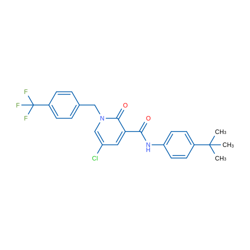 N-(4-tert-Butylphenyl)-5-chloro-2-oxo-1-{[4-(trifluoromethyl)phenyl]methyl}-1,2-dihydropyridine-3-carboxamide 1g