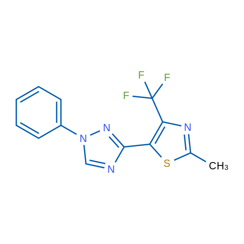 3-[2-Methyl-4-(trifluoromethyl)-1,3-thiazol-5-yl]-1-phenyl-1H-1,2,4-triazole 1g