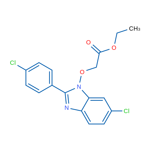 Ethyl 2-{[6-chloro-2-(4-chlorophenyl)-1H-1,3-benzodiazol-1-yl]oxy}acetate 1g