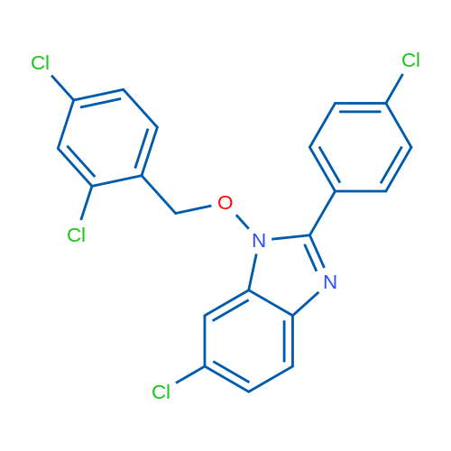 6-Chloro-2-(4-chlorophenyl)-1-[(2,4-dichlorophenyl)methoxy]-1H-1,3-benzodiazole 1g