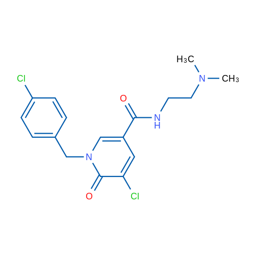 5-Chloro-1-[(4-chlorophenyl)methyl]-N-[2-(dimethylamino)ethyl]-6-oxo-1,6-dihydropyridine-3-carboxamide 1g