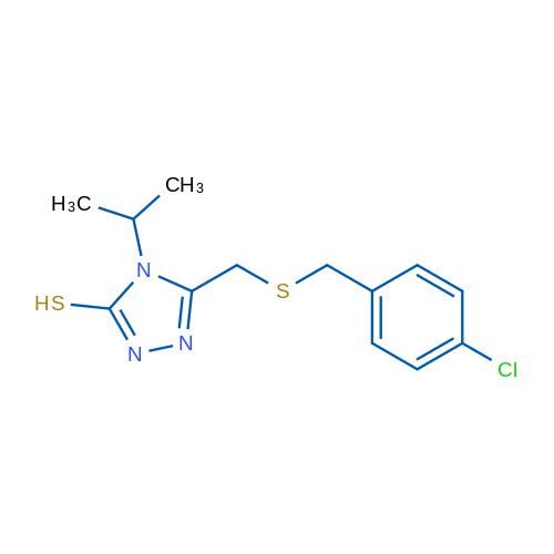 5-({[(4-chlorophenyl)methyl]sulfanyl}methyl)-4-(propan-2-yl)-4H-1,2,4-triazole-3-thiol 5g