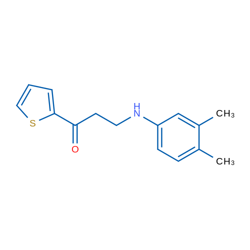 3-[(3,4-Dimethylphenyl)amino]-1-(thiophen-2-yl)propan-1-one 1g