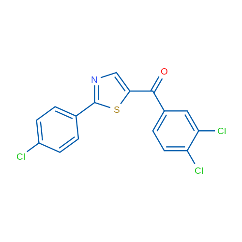 2-(4-Chlorophenyl)-5-(3,4-dichlorobenzoyl)-1,3-thiazole 1g
