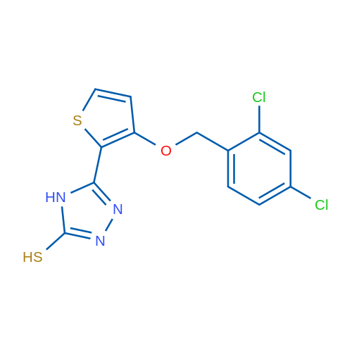 5-{3-[(2,4-dichlorophenyl)methoxy]thiophen-2-yl}-4H-1,2,4-triazole-3-thiol 1g