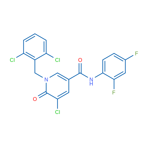 5-Chloro-1-[(2,6-dichlorophenyl)methyl]-N-(2,4-difluorophenyl)-6-oxo-1,6-dihydropyridine-3-carboxamide 1g