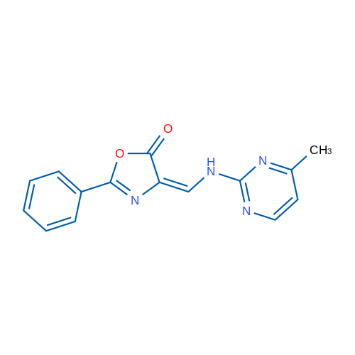 (4E)-4-{[(4-methylpyrimidin-2-yl)amino]methylidene}-2-phenyl-4,5-dihydro-1,3-oxazol-5-one 1g