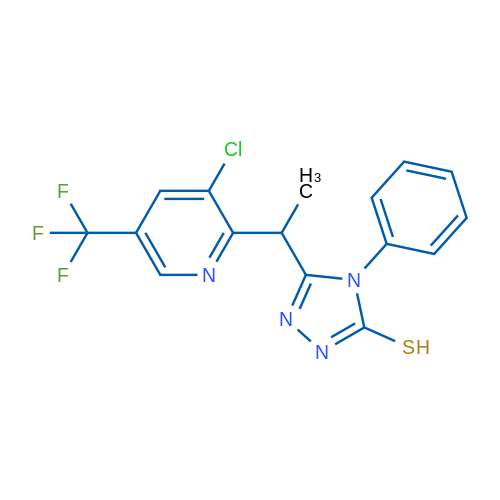5-{1-[3-chloro-5-(trifluoromethyl)pyridin-2-yl]ethyl}-4-phenyl-4H-1,2,4-triazole-3-thiol 1g